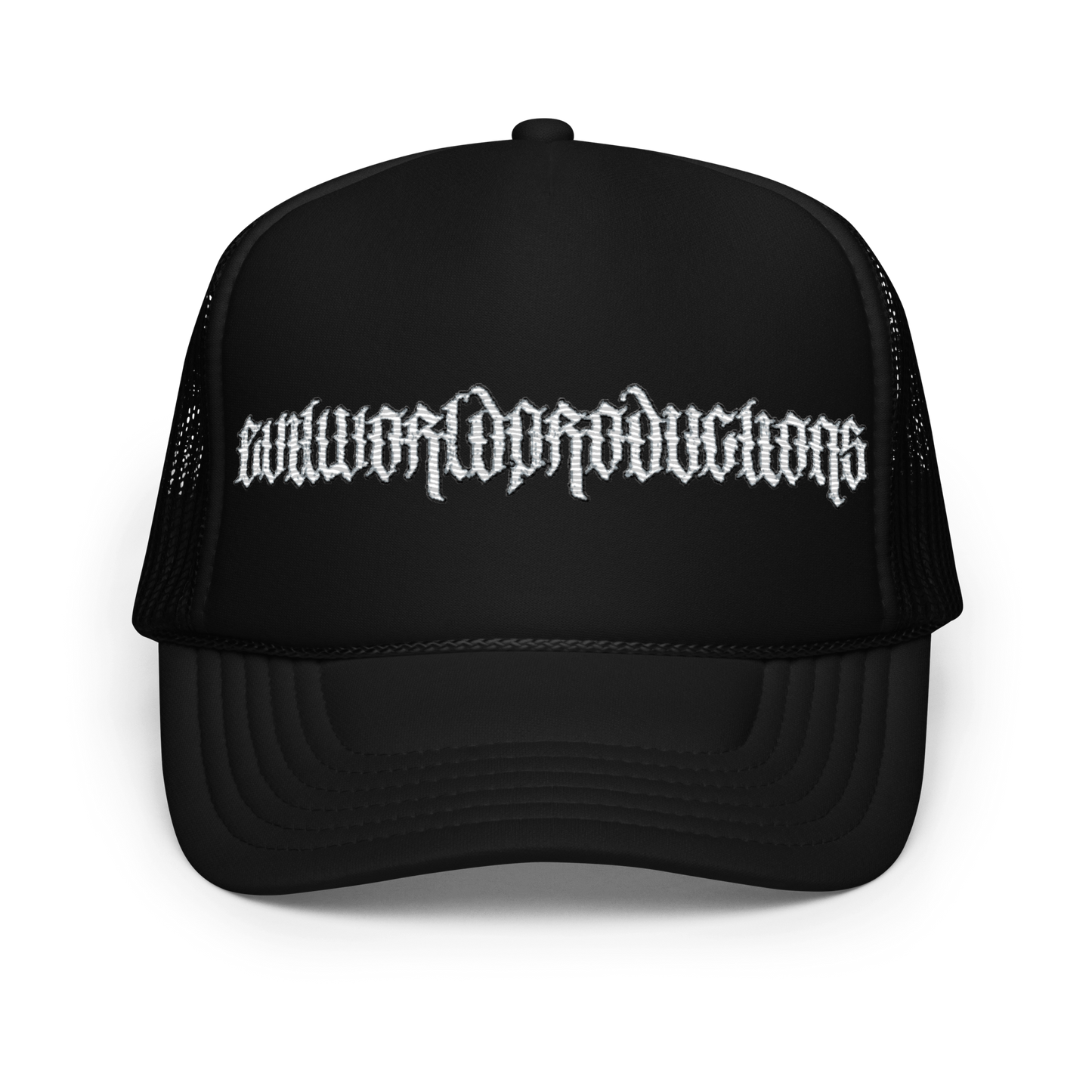 "EWP"- Embroidered Trucker Hat (''TRIPLE BLACK'')