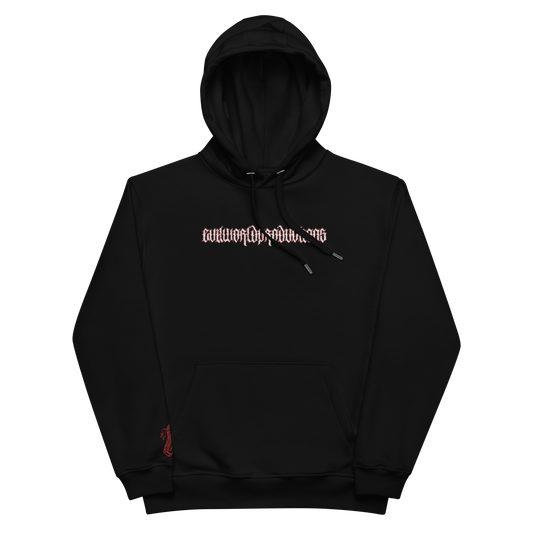 "GOTHIC" EMBROIDERED HOODIE (BLACK/WHITE/RED)