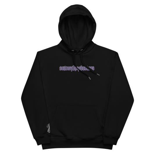 "GOTHIC" EMBROIDERED HOODIE (BLACK/PURPLE)