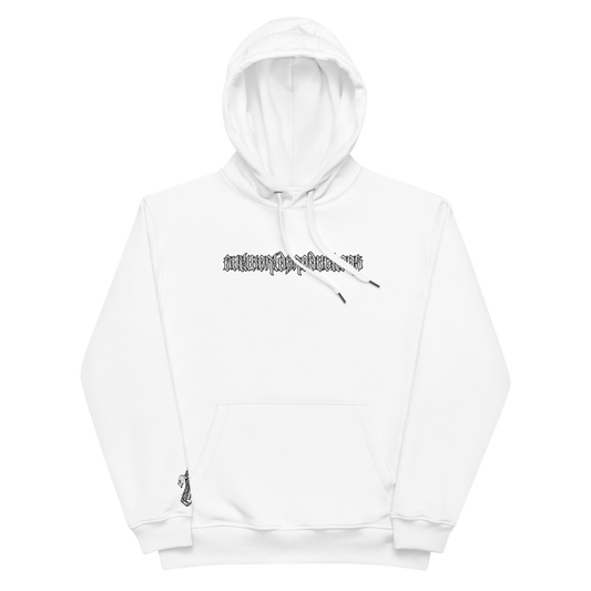 "GOTHIC" EMBROIDERED HOODIE (WHITE/BLACK)